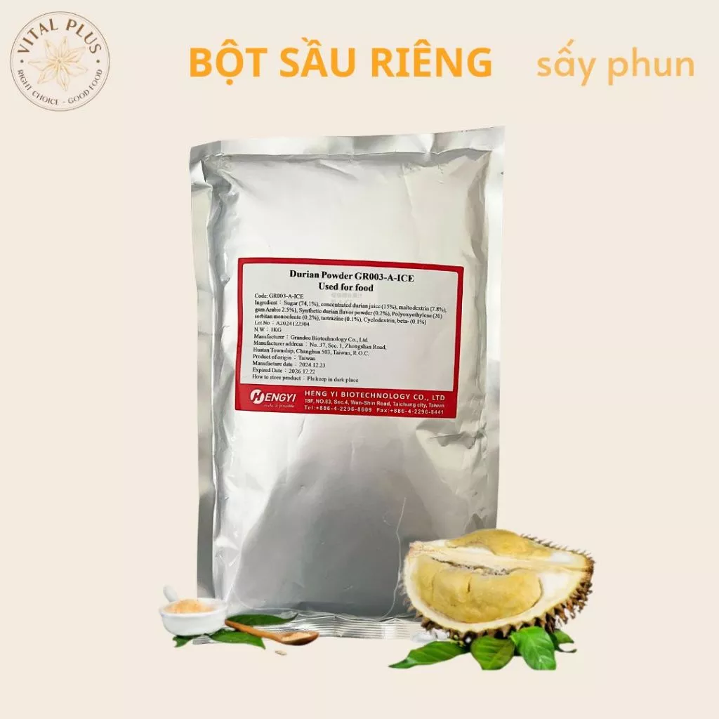 (1 KG) Bột trái cây - Bột Sầu Riêng - Durian Powder - Vital Plus - Shop Nhà Anise
