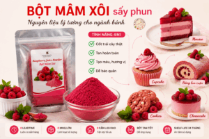 7 ứng dụng của bột mâm xôi trong làm bánh được nhiều đơn vị F&B lựa chọn